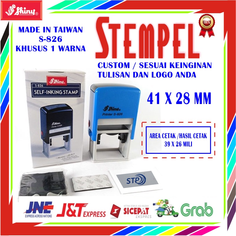 

STEMPEL SHINY PRINTER S-826 1WARNA OTOMATIS DOKTER PERAWAT LUNAS KANTOR TOKO PERUSAHAAN SERBAGUNA