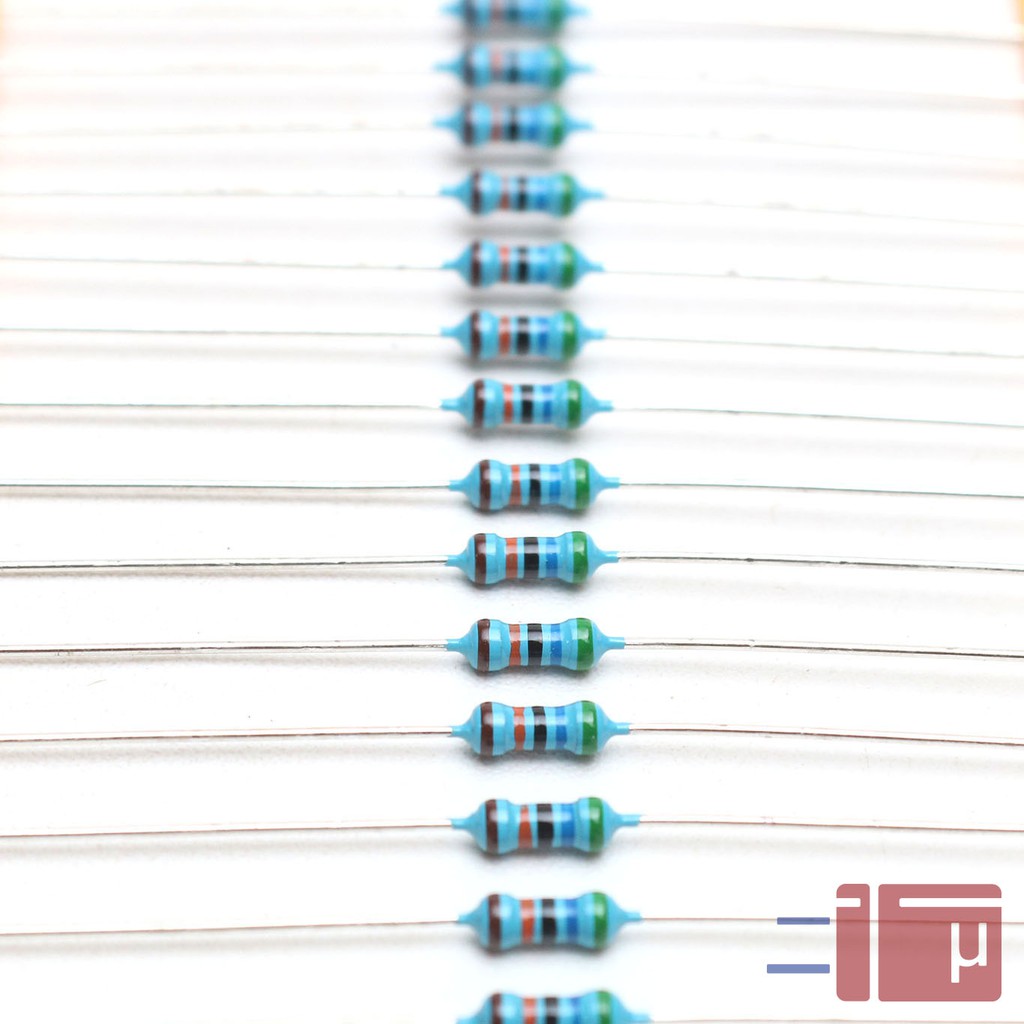 x10 Resistor 560K 1/4W Metal Film 1% Taiwan Kaki Tembaga