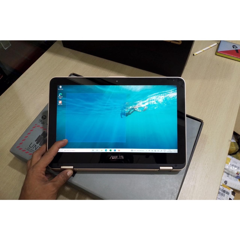 PROMO NOTEBOOK SETARA LAPTOP SECOND ASUS FLIP Tp201s TOUCHSCREEN MURAH  12 INCH ZOOM WIFI WEBCAM SIAP PAKAI MULUS RAM 4GB HDD 1 TB 1TB ORIGINAL BERGARANSI BONUS TAS DAN MOUSE 3 JUTAAN BISA DILIPAT SAMPAI 360 DERAJAT LIKE NEW BERGARANSI 12 INCI FULLSET