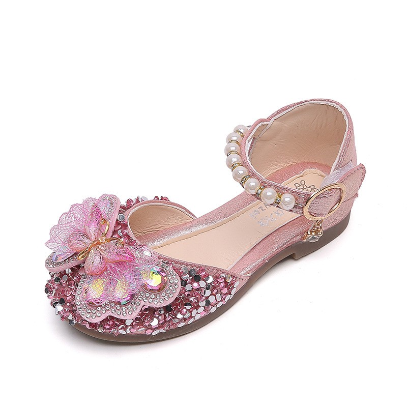 26-36 SEPATU PESTA ANAK PEREMPUAN / NATAL PARTY SHOES GLITTER PITA BLING BLING