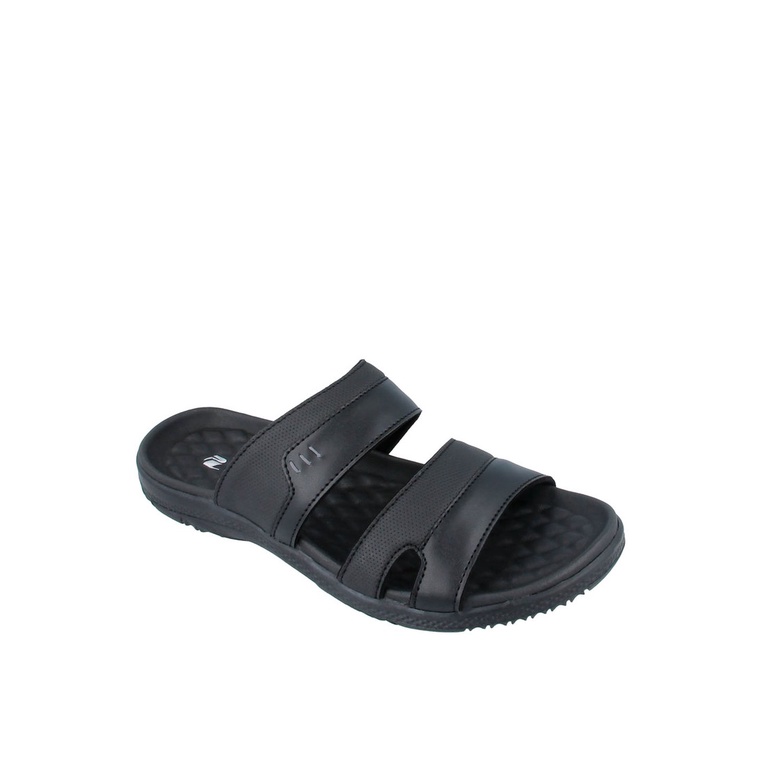 SANDAL SLIDE PAKALOLO PRIA ORIGINAL CASUAL KULIT ASLI HITAM PB46