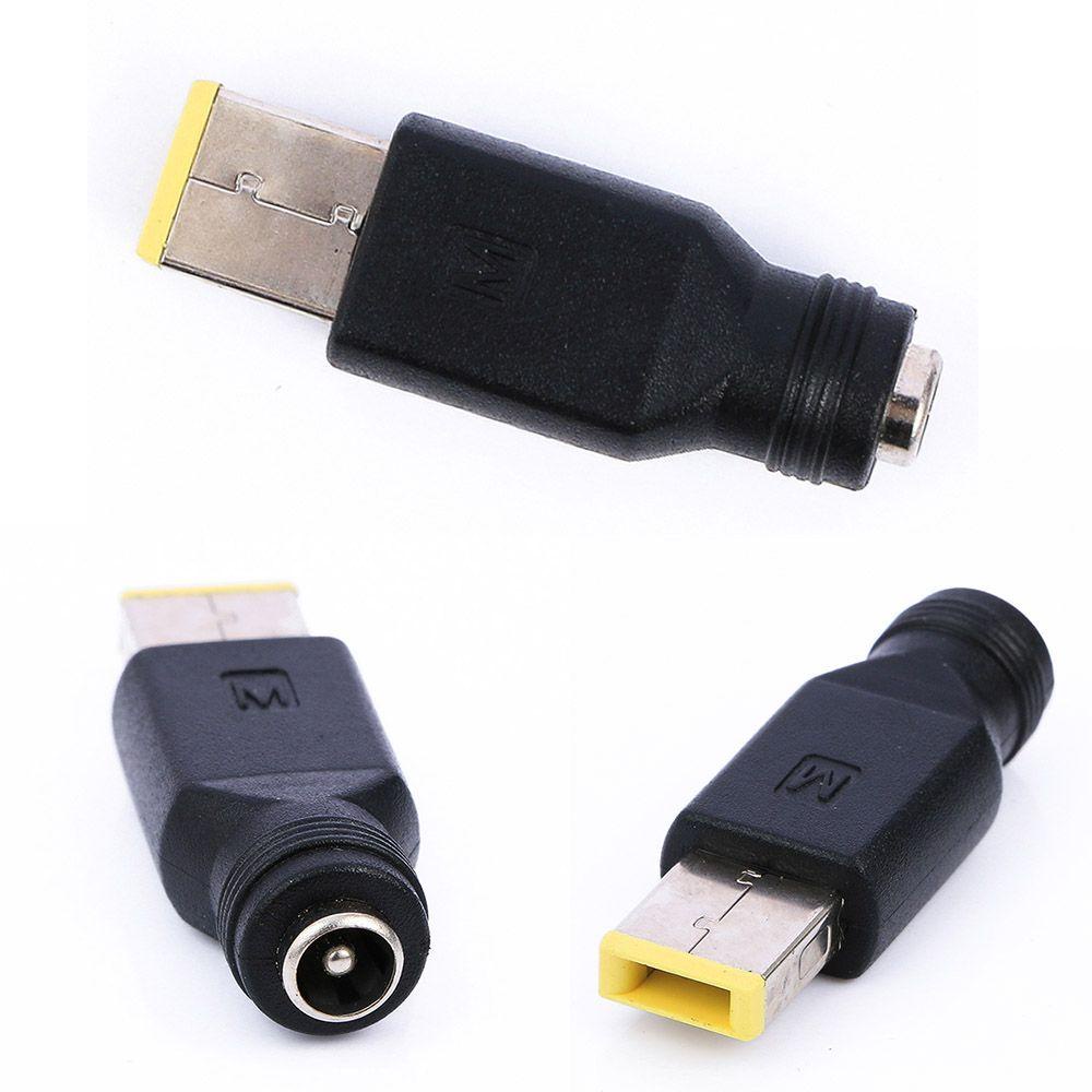 Augustina Adaptor Laptop Tips Kuning DC Untuk Lenovo ThinkPad 5.5 X 2.1/2.5mm Ke Bentuk Bulat Ke Kotak End Power Charger Plug