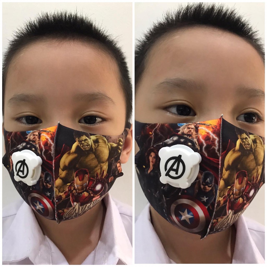 Masker Anak Respirator Kain Printing / Masker Respirator Anak