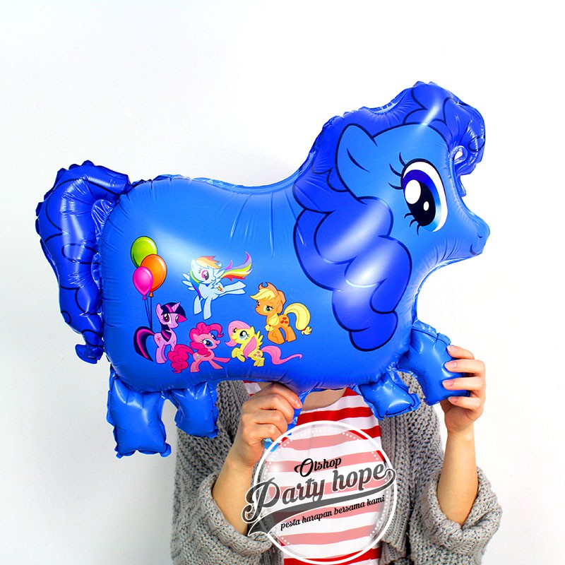 balon foil little pony biru / balon little pony / balon kuda pony / balon