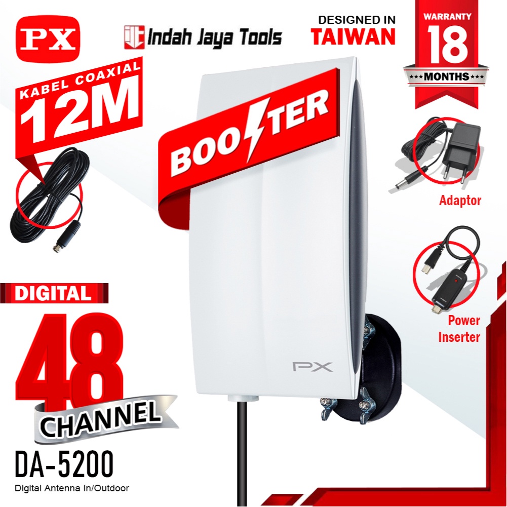 PX DA-5200 ANTENA TV Digital Indoor Outdoor Antene PX DA5200