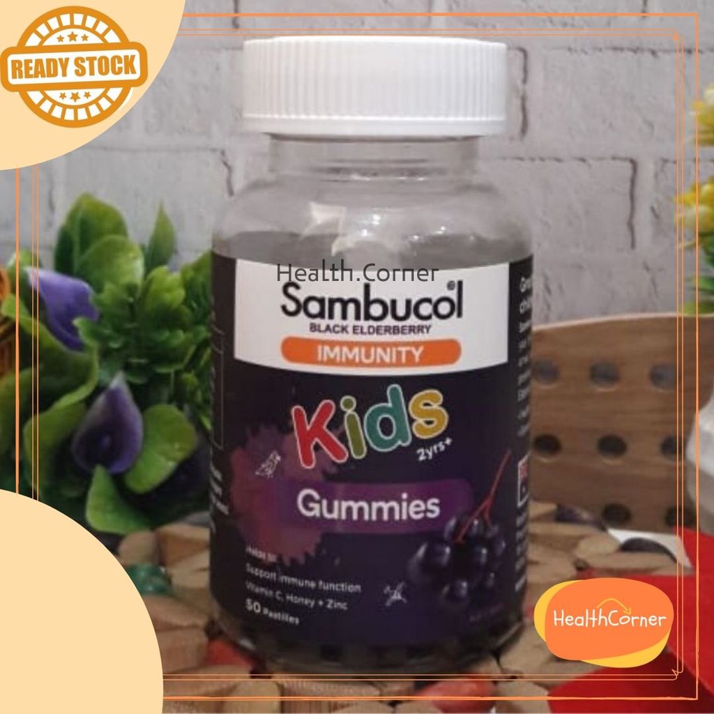 Sambucol BPOM Black Elderberry Kids Immunity Gummies 50gum / Multivitamin Anak