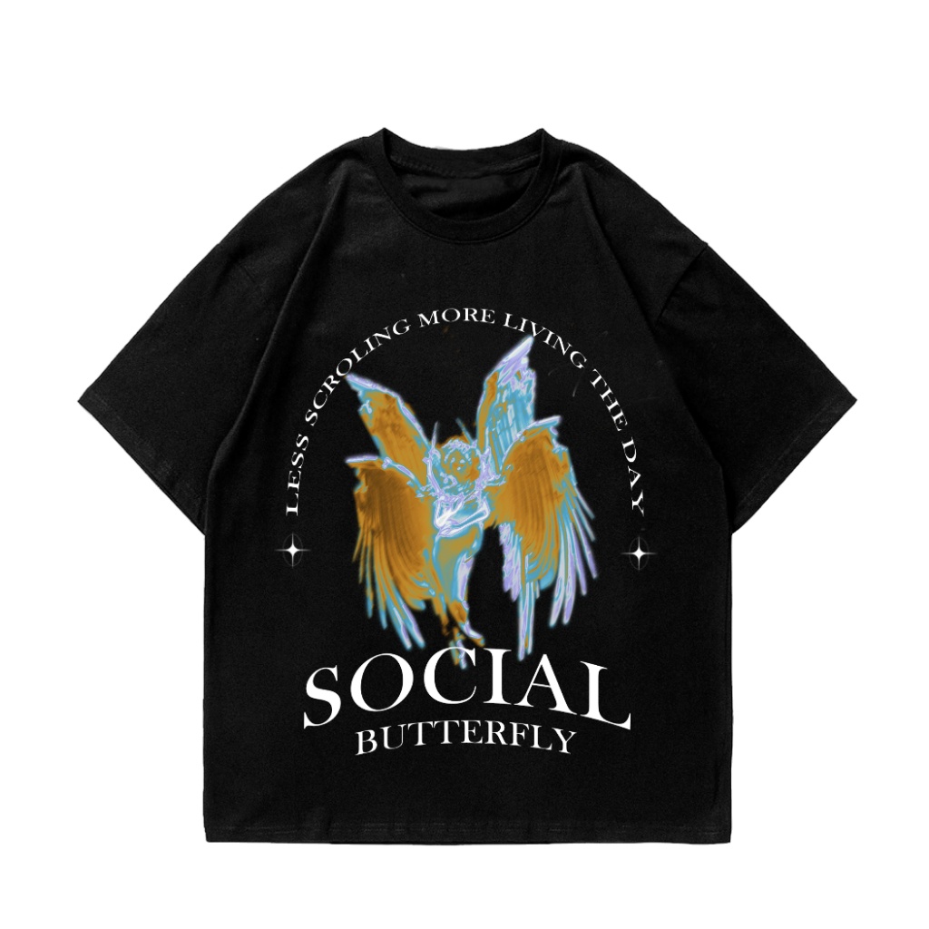 Kaos Oversize / Kaos Distro / Social Butterfly