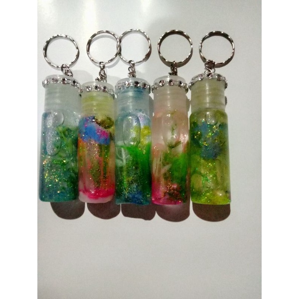gantungan kunci mini aquarium gliter
