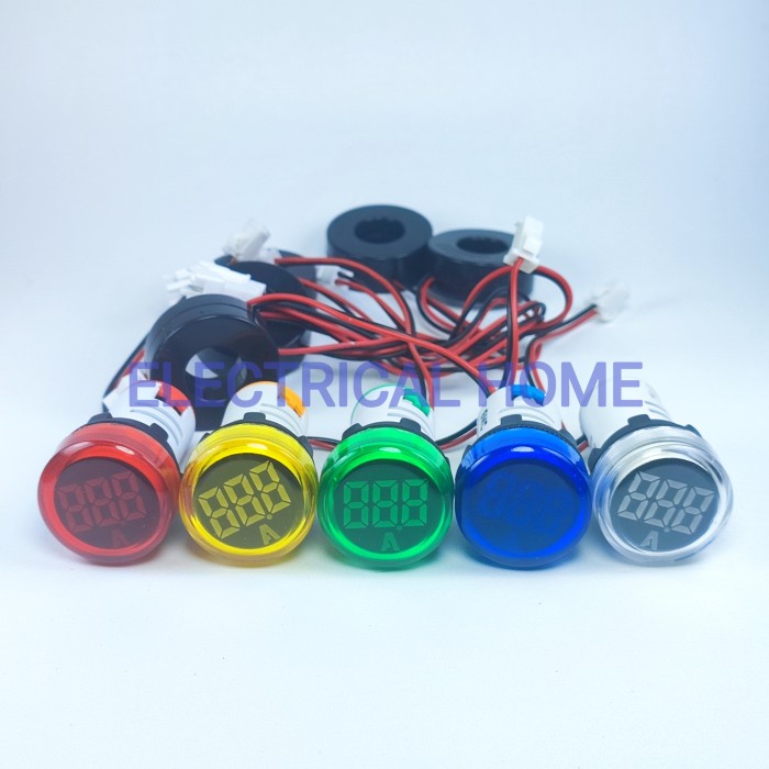 Pilot Lamp LED with AMPER METER 22mm BULAT