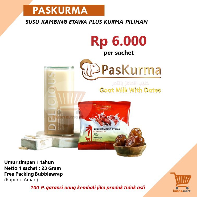 PASKURMA Susu Kambing Etawa Plus Kurma Premium - 1 Sachet [Eceran]