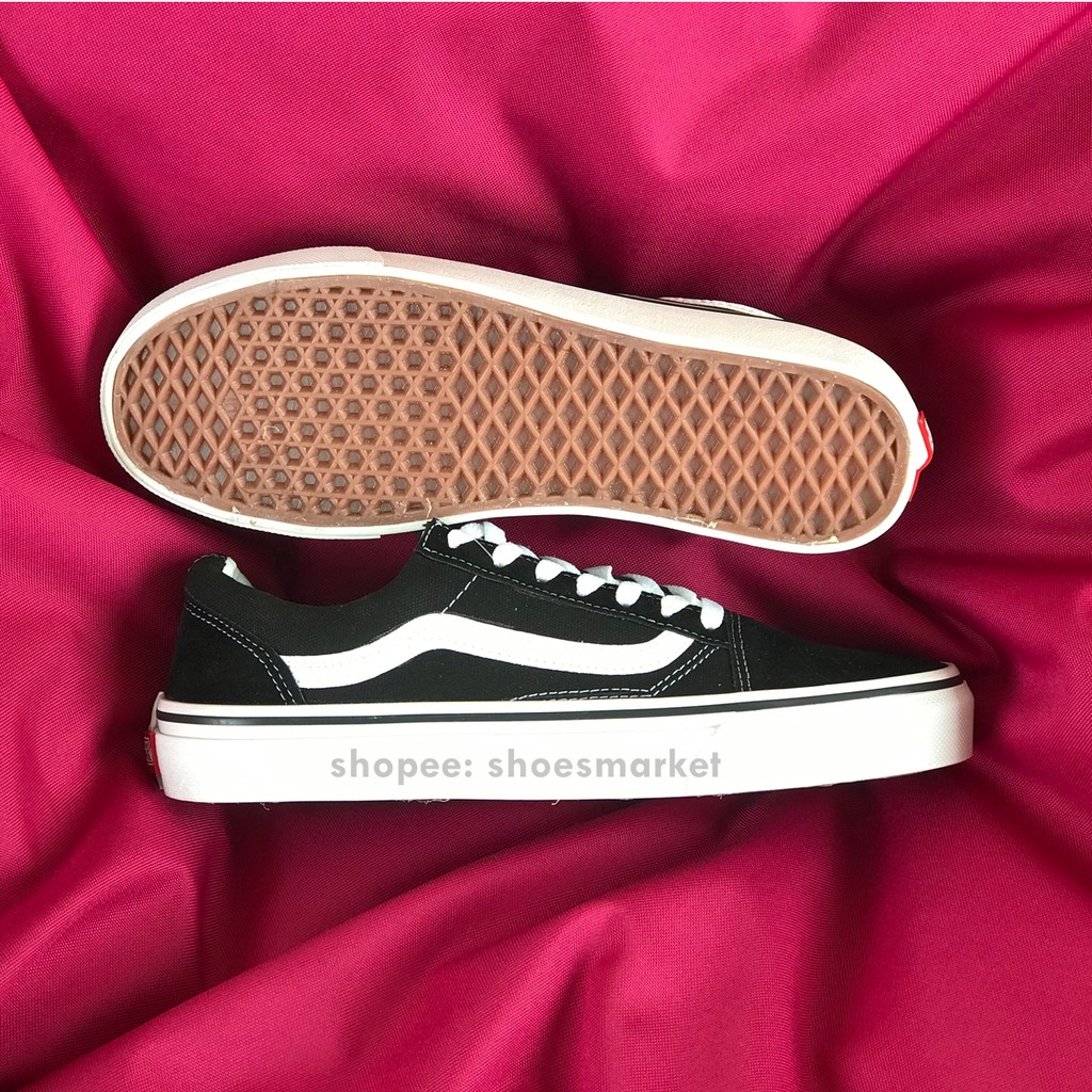 OBRAL SEPATU VANS OLDSKOOL CLASSIC BLACK WHITE