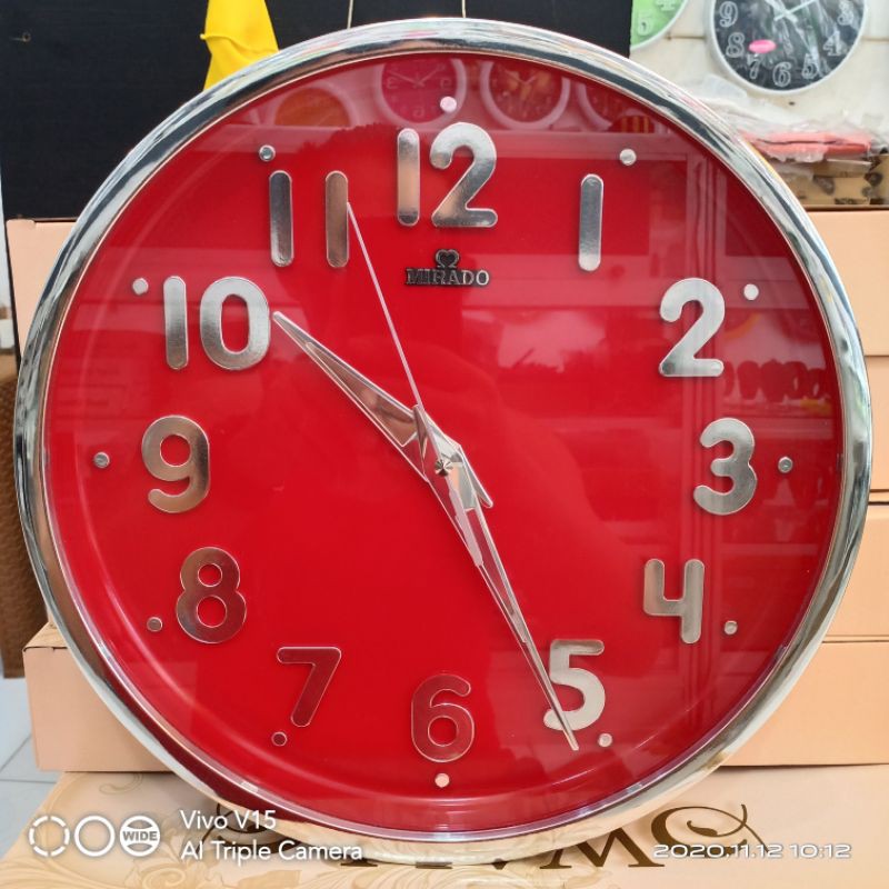 Jam Dinding Mirado 2102 Mesin QUARTZ MIRADO DAN MESIN SWEEP SKP SEIKO Ukuran Bulat 30Cm