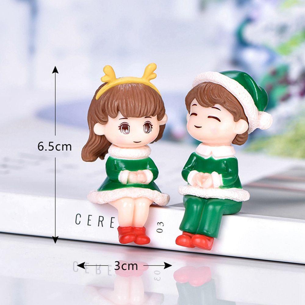 Patung Agustina Miniatur Boneka Mini Pasangan Mainan Anak Patung Kecil Angka Rumah Boneka Peri Taman Ornamen