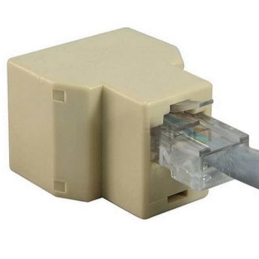 Barel RJ45 Double Cabang Barel UTP - cream