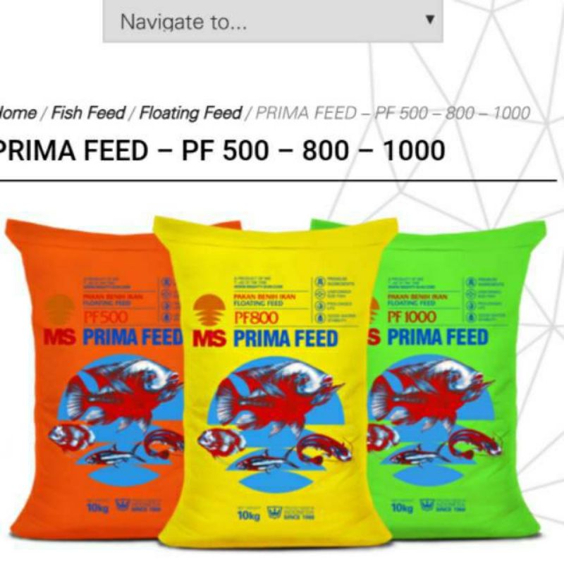 Prima Feed PF500 PF800 PF1000 Pakan Bibit Benih Ikan Lele Gurami Nila Mujaer 10kg