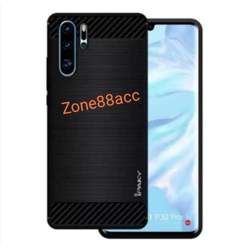 Silicon Case Huawei P 30 P30 Pro Softcase iPAKY Carbon Casing Cover TPU