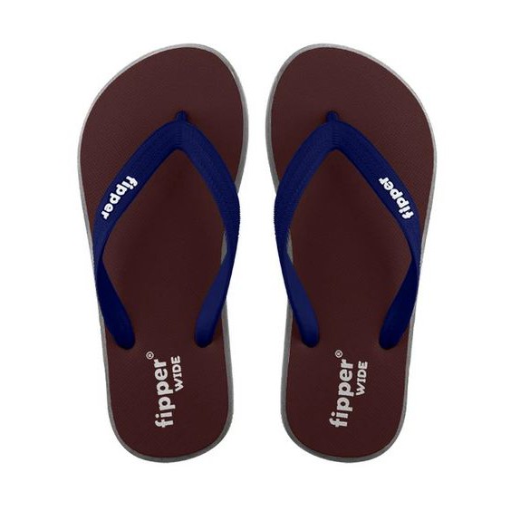 Sandal Fipper Wide Maroon Grey Light Navy Original