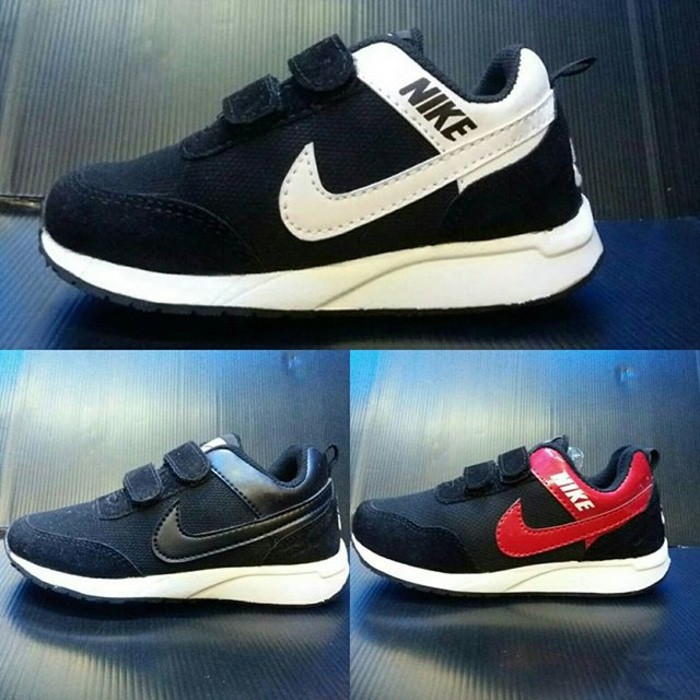 Nike REV size 30 - 37 sepatu anak pria wanita sekolah hitam putih turun harga 14 25