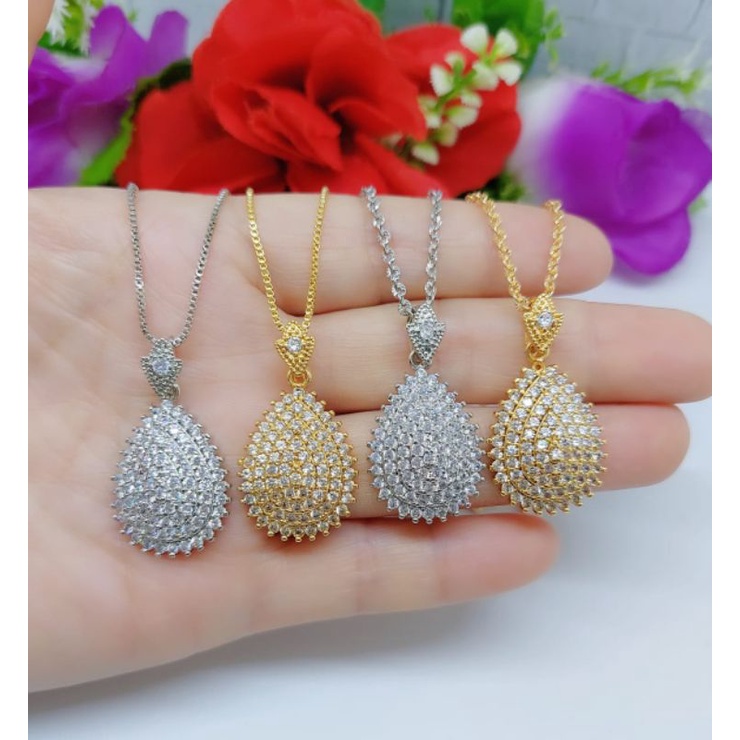 Set Xuping Kalung+Liontin Lapis emas 18k 058