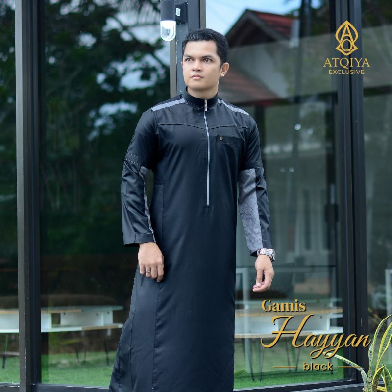 TERMURAH Gamis Hayyan by Atqiya Exclusive / Gamis Pria / Jubah / Jubah Slimfit / Busana Muslim 2025