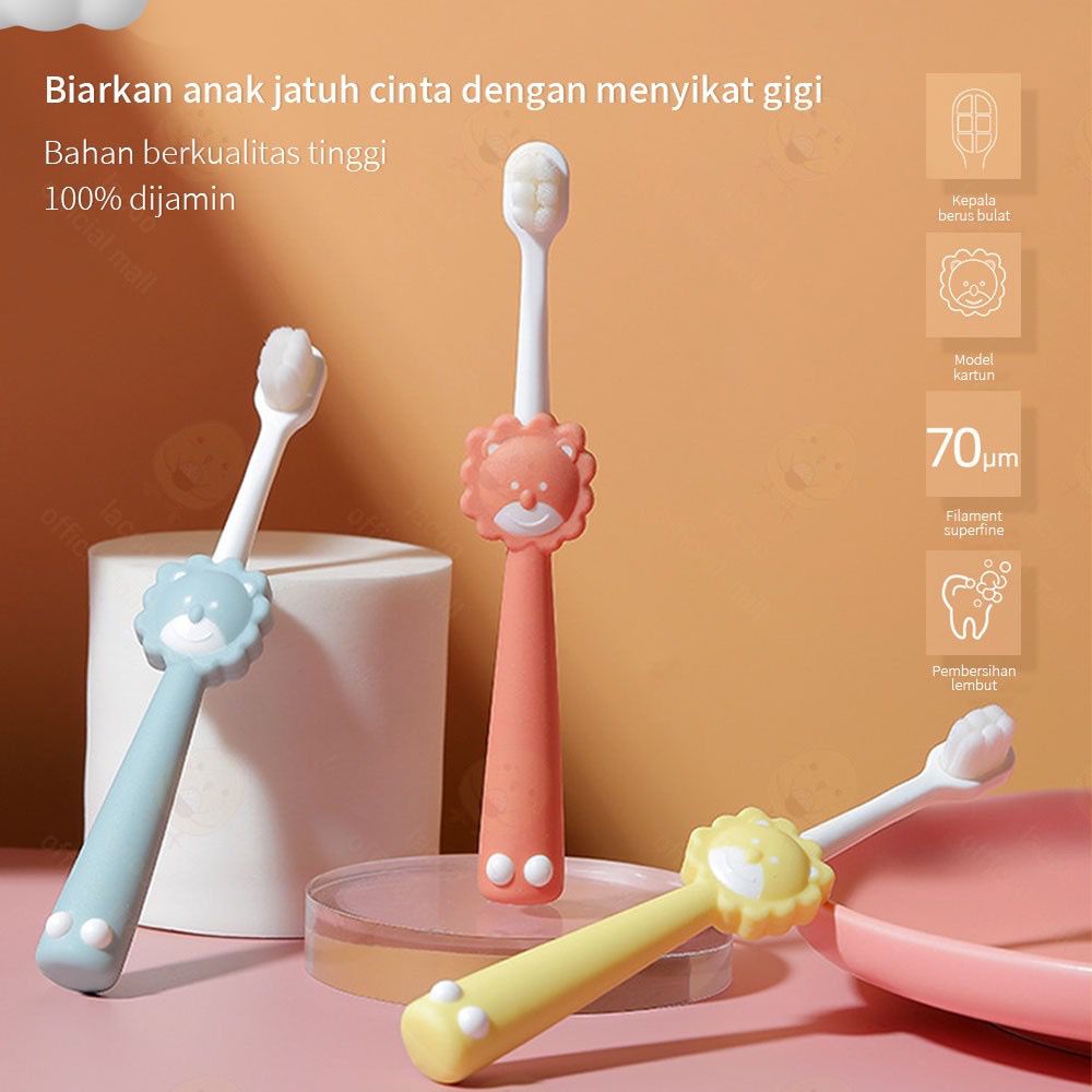 Sikat gigi bayi anak Bulu Lembut motif LION Baby toothbrush // Sikat Gigi Motif Singa (BIC)