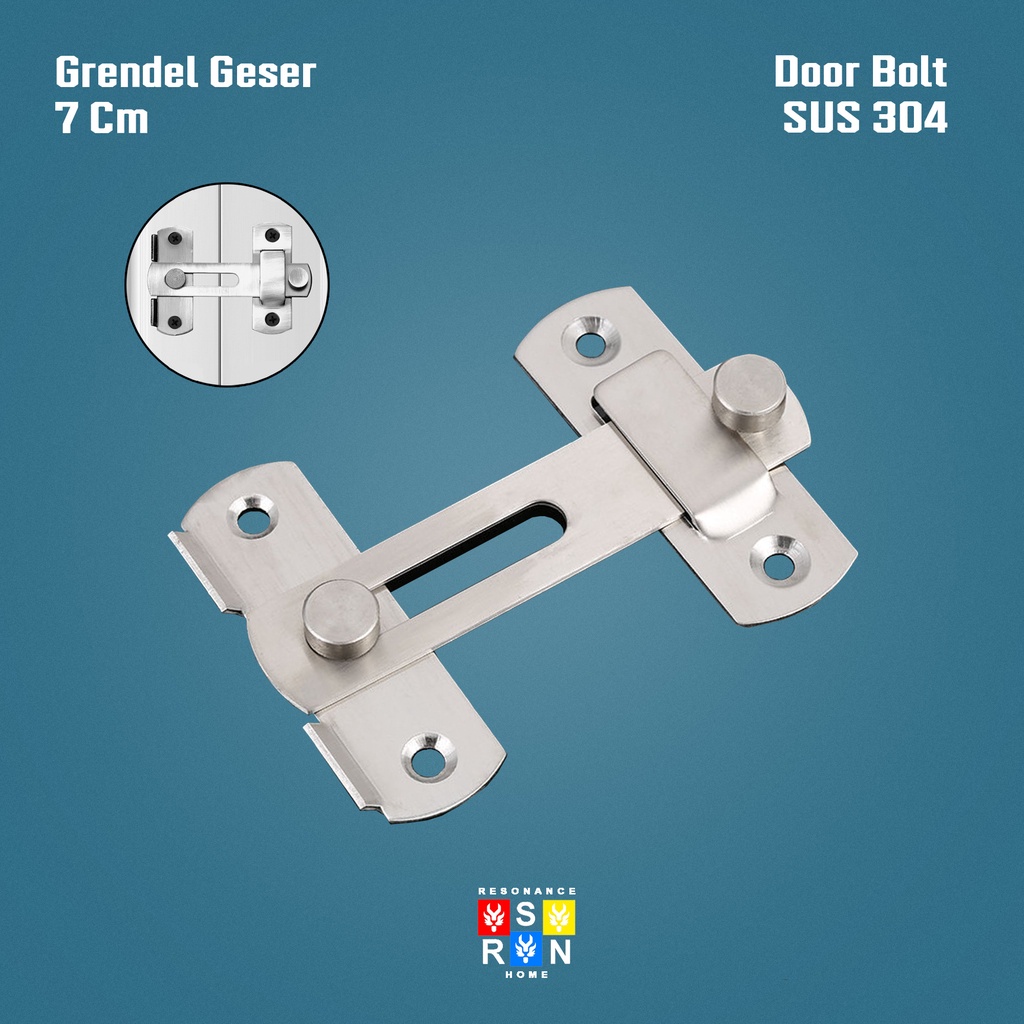 Grendel Kait Sus 304 / Slot Pintu Geser Sliding 7cm Resonance Home