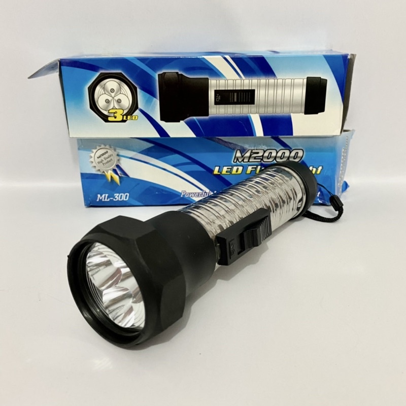 M2000 LED Flashlight Powerful Light Emitting Diode Flashlight ML-300 / Lampu senter Serbaguna