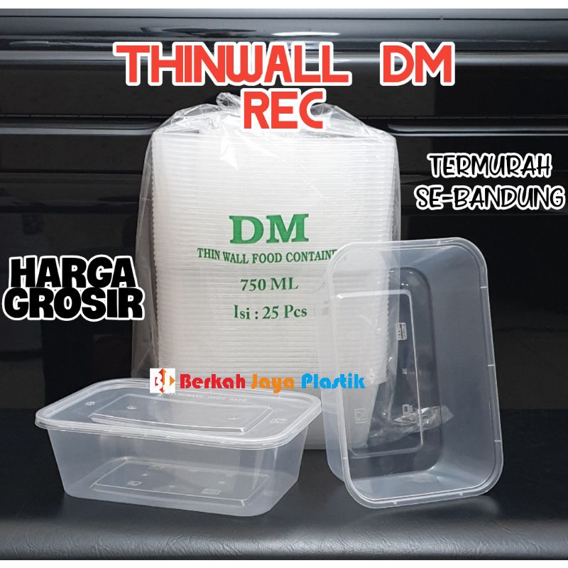 Thinwall DM 750ml Rec Persegi kotak