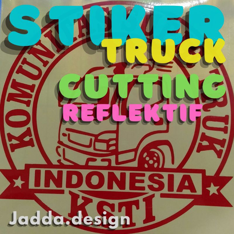 STIKER CUTTING MOBIL TRUCK KEREN BAHAN REFLEKTIF