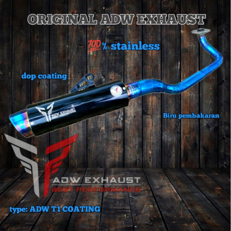 KNALPOT RACING VARIO BEAT ORIGINAL ADW EXHAUST T1 COATING