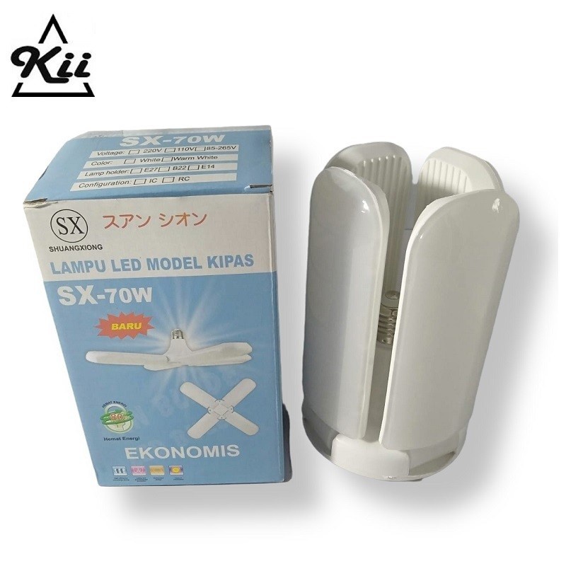 SX-70w 4 Lampu LED Putih Model Kipas-model baling-baling