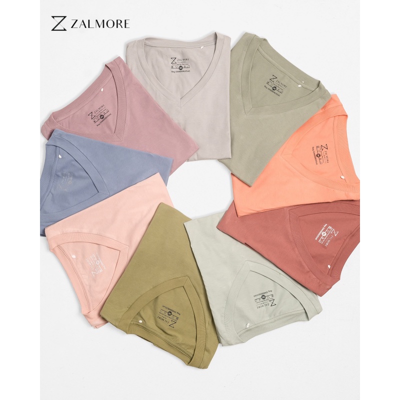 Zalmore [Pastel Series] Ladies T-Shirt - Vneck (Kaos Cewek)