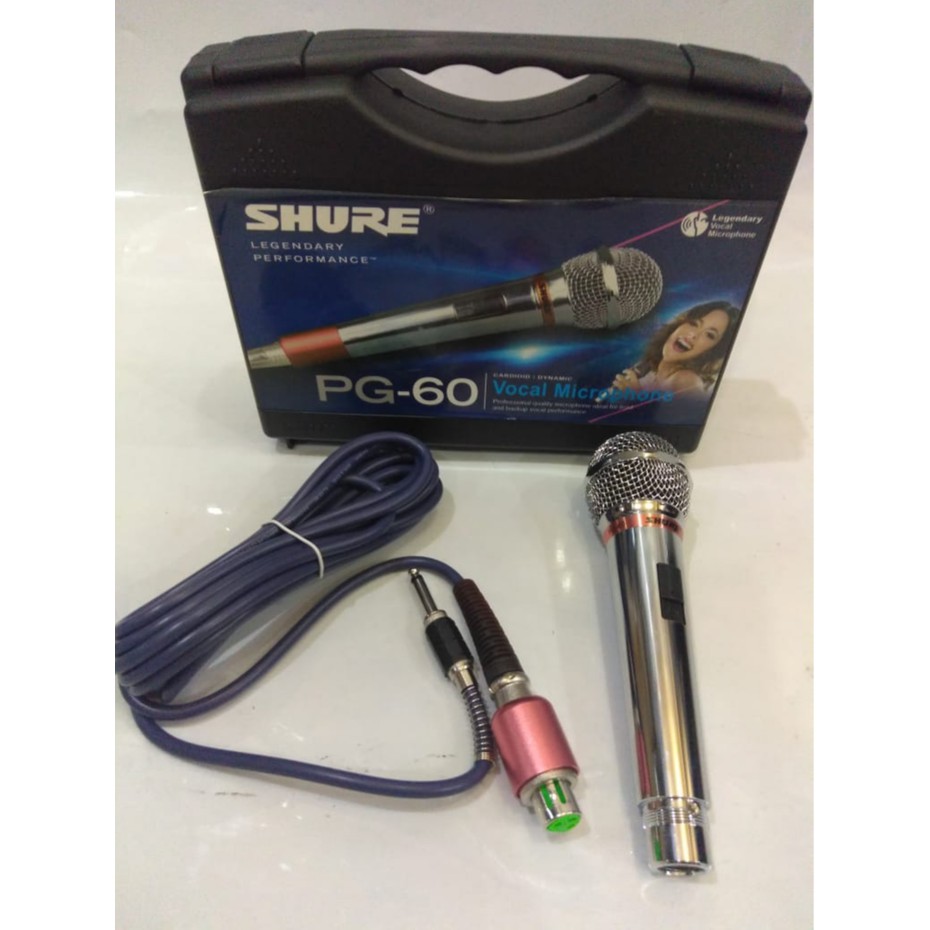 mic shure single kabel shure pg 60
