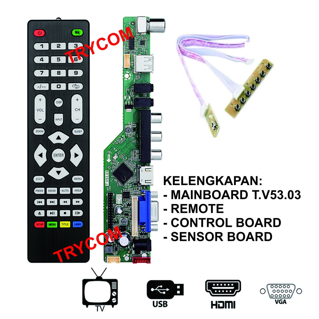 Universal LCD Controller Board  Motherboard VGA/HDMI/AV/TV ANALOG