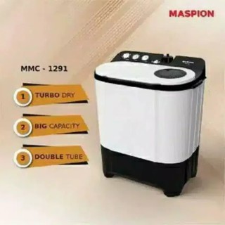 Mesin Cuci / Washing Machine Maspion 1291 9 Kilo 2 tabung Bagus Murah