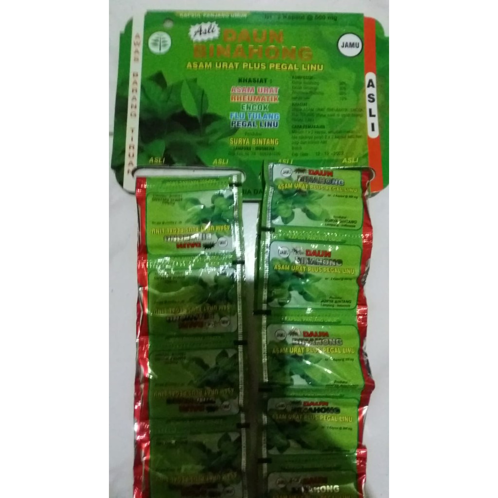 Kapsul Daun Extra Binahong Renceng Asli (3renceng)