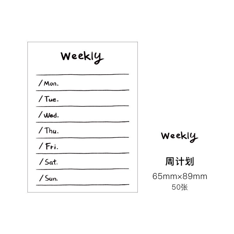 50 Lembar Memo Pad Portabel Dapat Dirobek-B
