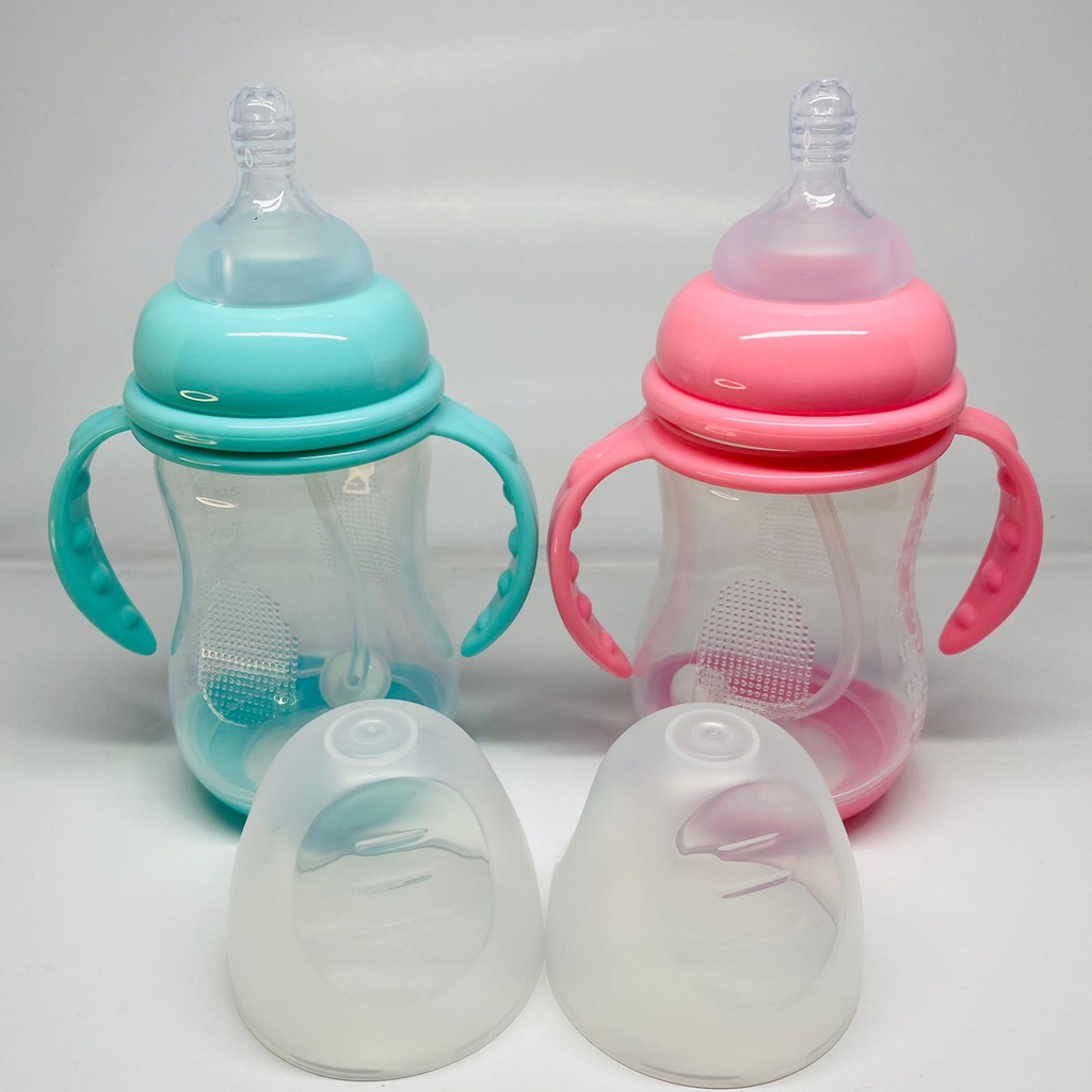 Botol Minum Anak Bahan PP Anti Tumpah Sedotan/Straw Cup Bottle/Training Cup BPA FREE/Botol Minum Anak Import