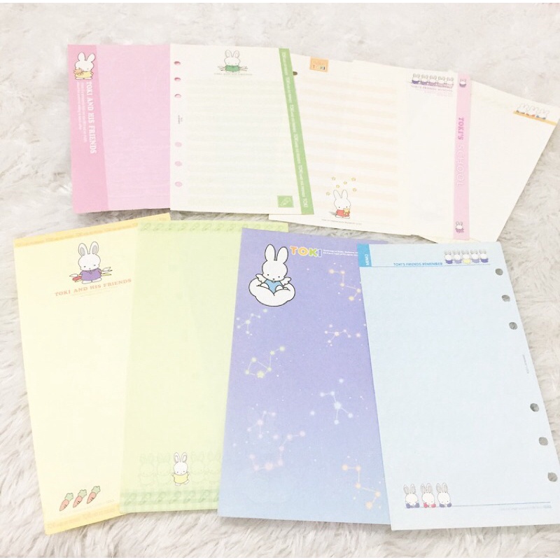 

Original Korea Toki Rabbit Bunny Isi Refill Kertas Loose Leaf Diary Agenda Ordner Otner Binder
