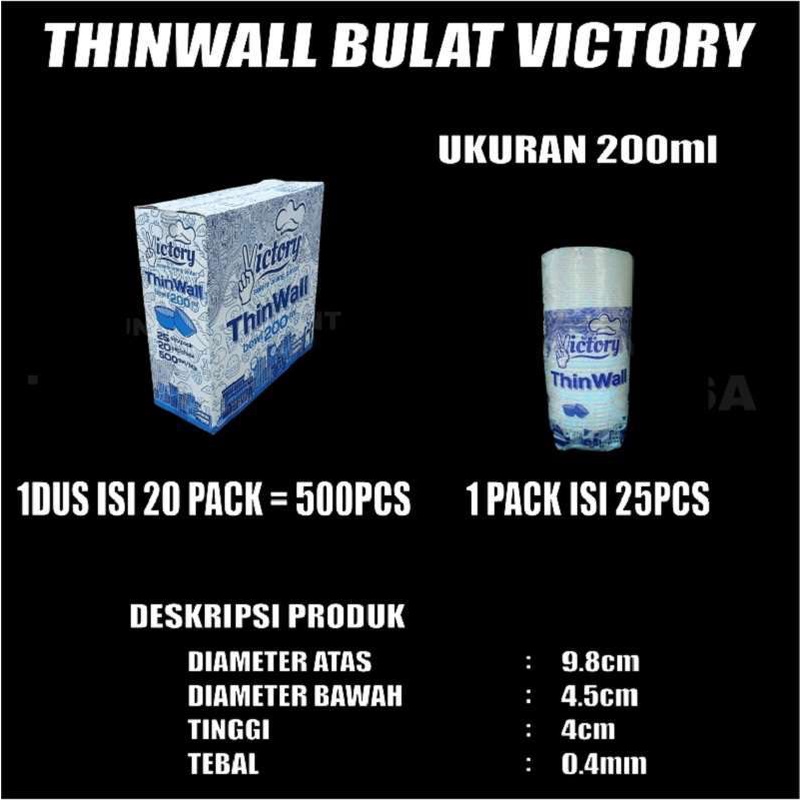 Thinwall Bulat 200ml 300ml 400ml 450ml 500ml 650ml 750ml Per Pack Mangkok Bowl Plastik Var