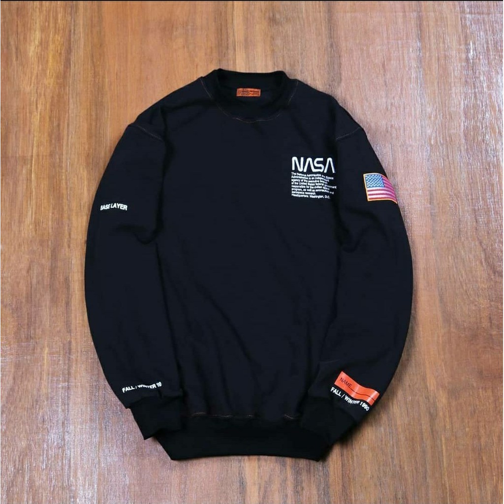 Jaket Crewneck NASA STRIP Unisex Good Brand