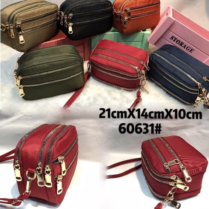 SG63031 Tas Wanita import selempang mini Sighmon/Chibao 5slet - Merah