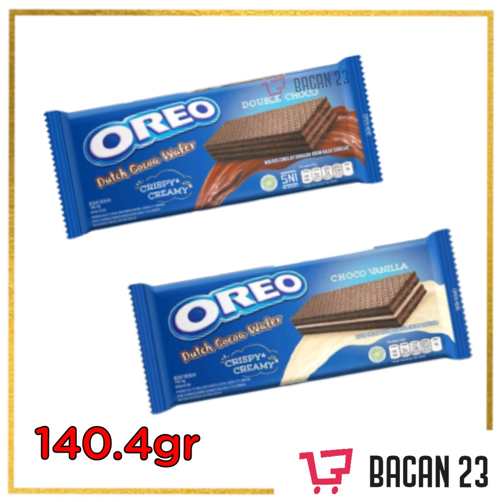 Wafer Oreo Dutch Cocoa Wafer (140 gr) ( Double Choco - Choco Vanilla ) / Wafer Vanilla / Bacan 23 - Bacan23