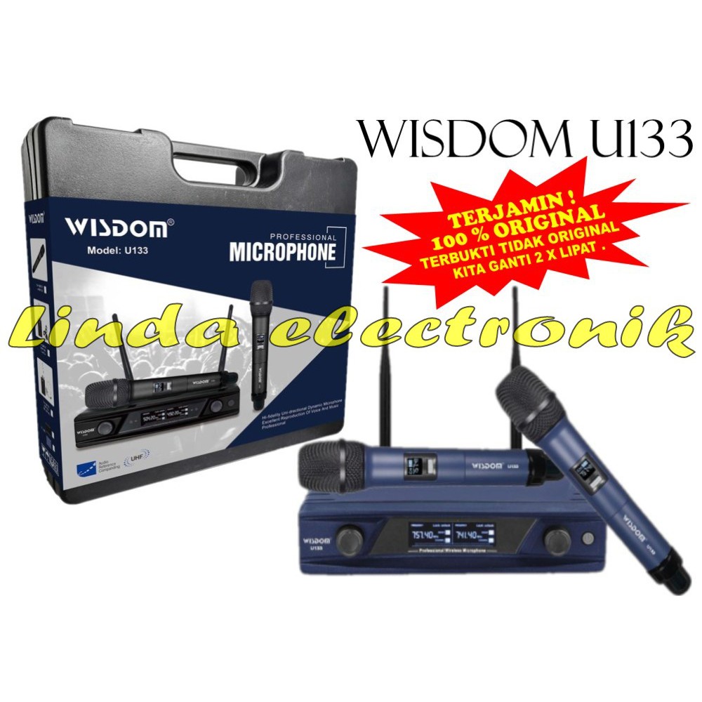 MIC WIRELESS WISDOM U133 2 MIC PEGANG MIC WISDOM U 133 ORIGINAL