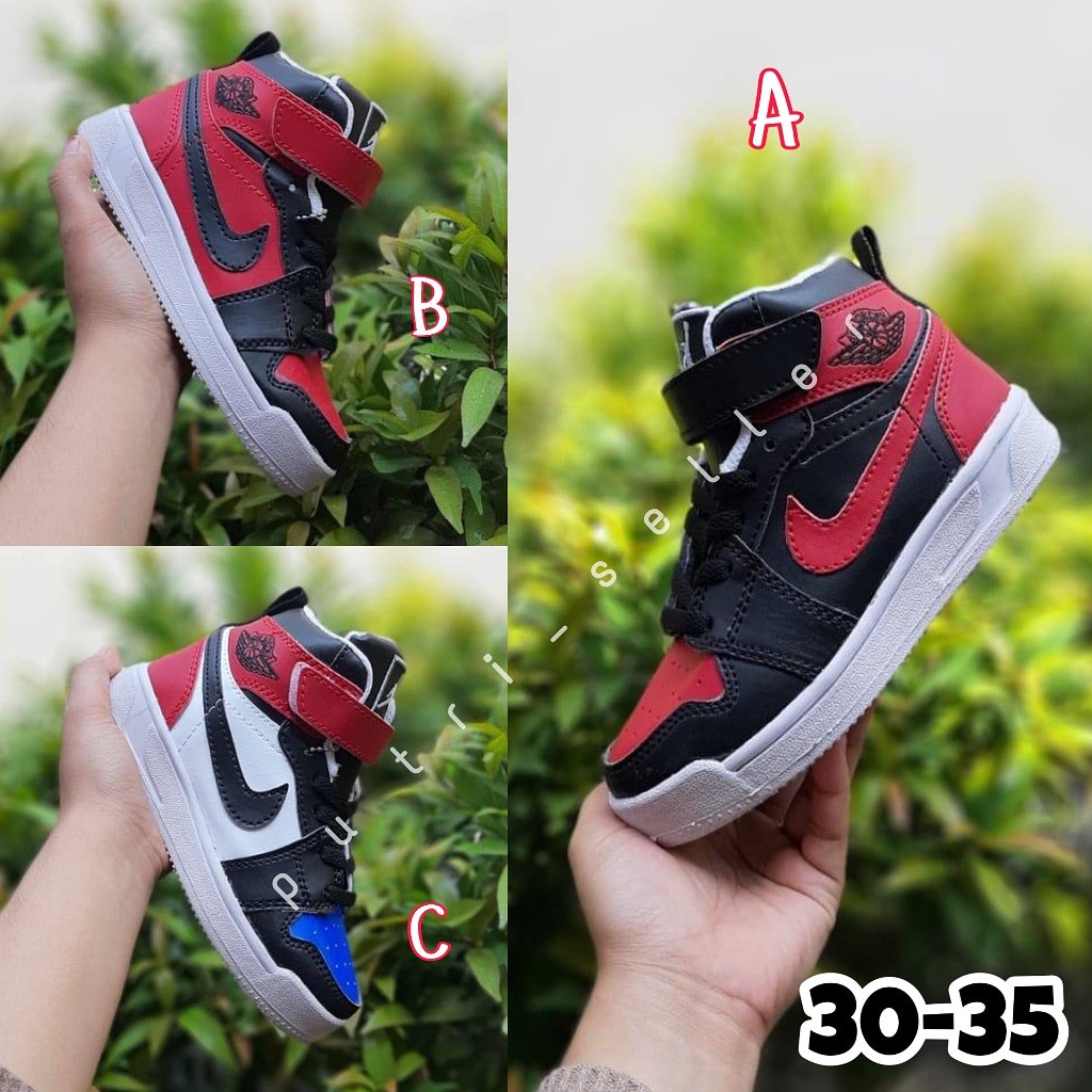 SEPATU BOOT ANAK NIKE JORDAN PUTIH MERAH HITAM FASHION KIDS | Shopee ...