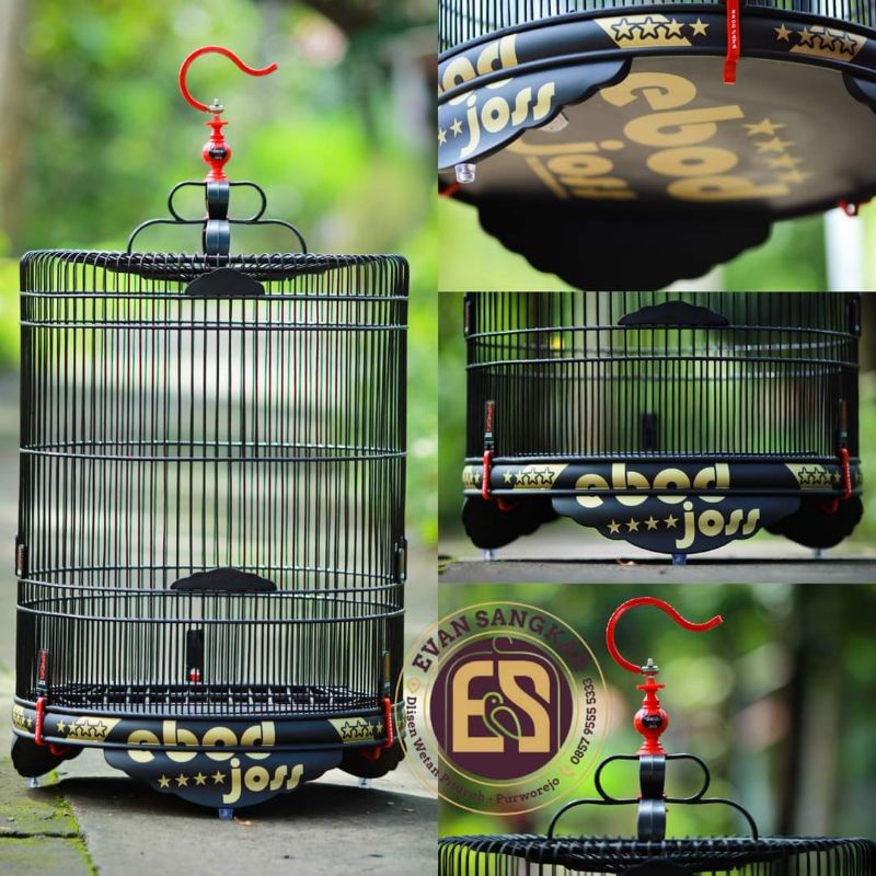 SANGKAR MURAI EBOD JOS UKURAN NO 2 KOMPLIT//AKSESORIS
