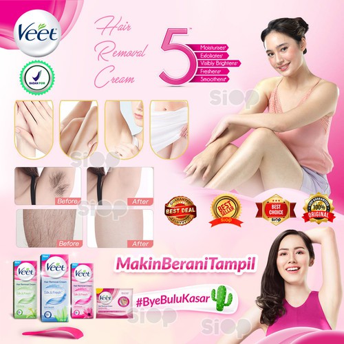 [KECIL] Veet Hair Removal Cream Perontok Penghilang Bulu Kulit Normal Kulit Sensitif 25gr