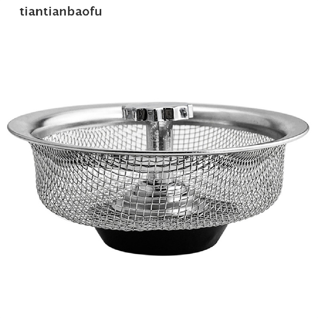 [tiantianbaofu] Stainless Steel Sink Strainer Waste Disposer Outfall Filter Hair Sewer Outfall Boutique