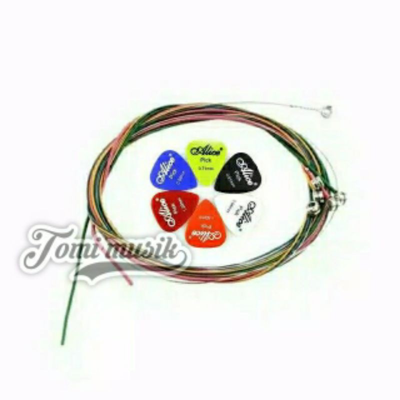 Senar gitar akustik pelangi string 010