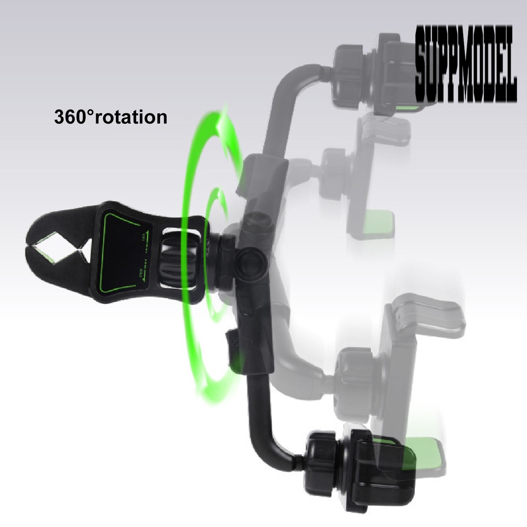 Bracket Klip Mount Kaca Spion Interior Mobil Holder Handphone Rotasi Besar Warna Hitam